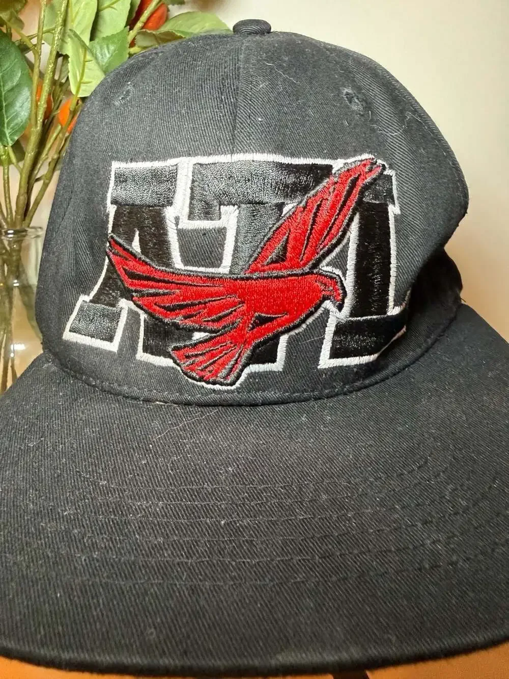 Atlanta Falcons NFL Snapback Hat Black Red ATL Bird Logo